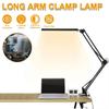 Dimmable LED Desk Lamp with Clamp Adjustable Clip Swing Arm Desk Lamp Folding Clip On Light Office