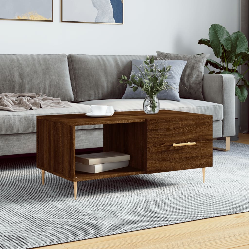 Coffee Table, Brown Oak, 90x50x40 Cm