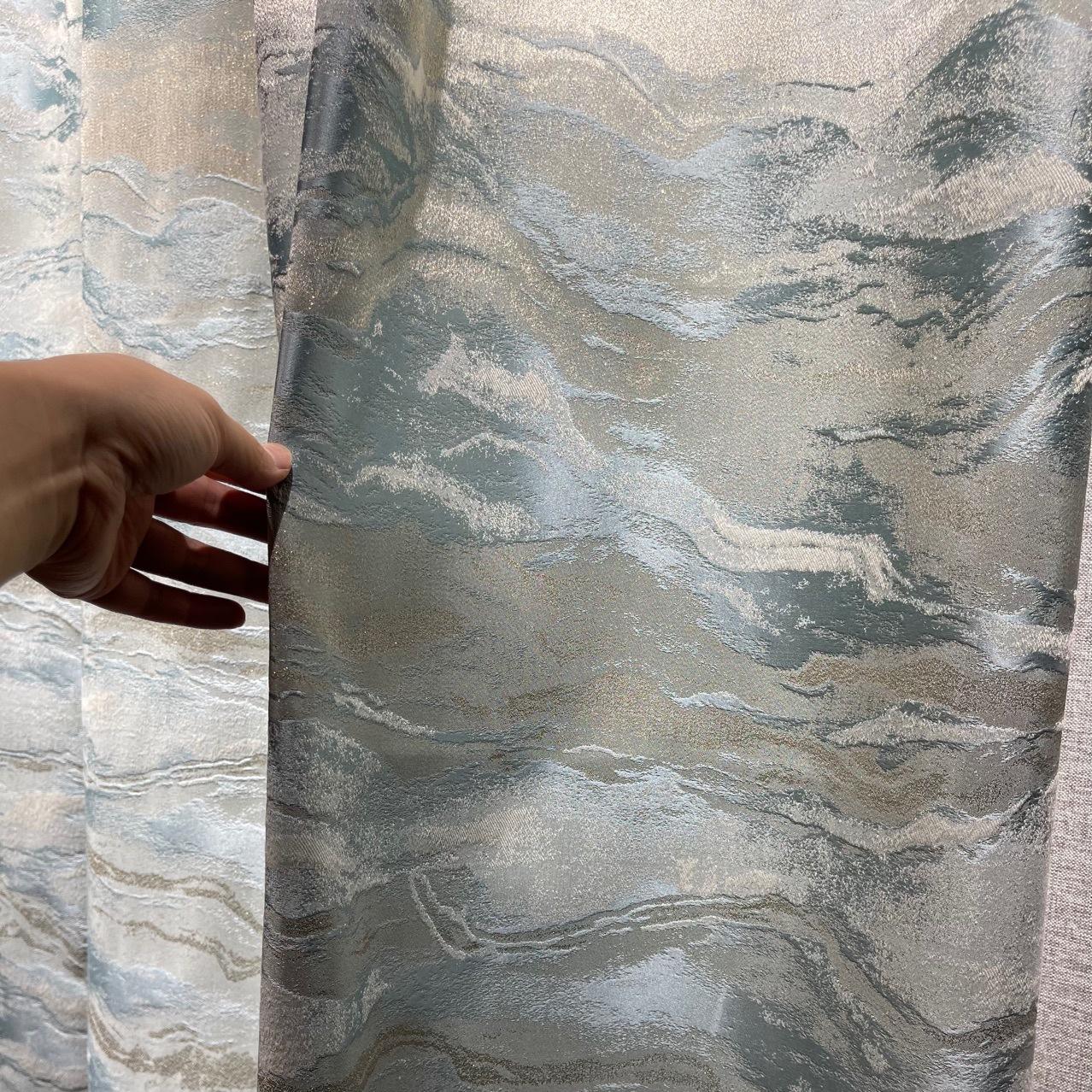 

Новый китайский стиль пейзаж мрамор жаккардовые занавески для гостиной, спальни, перегородки для гостиной, столовой Grommet Top-W100cmxH250cm