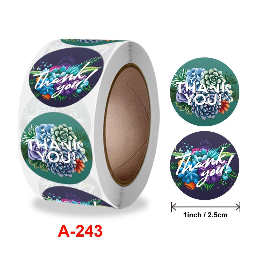 Aproximativ 500 de bucăți, rotund, alb, etichetă autocolant, mulțumesc, album de însemnări, sigiliu plic de nuntă de 1 inch, autocolant de papetărie lucrat manual