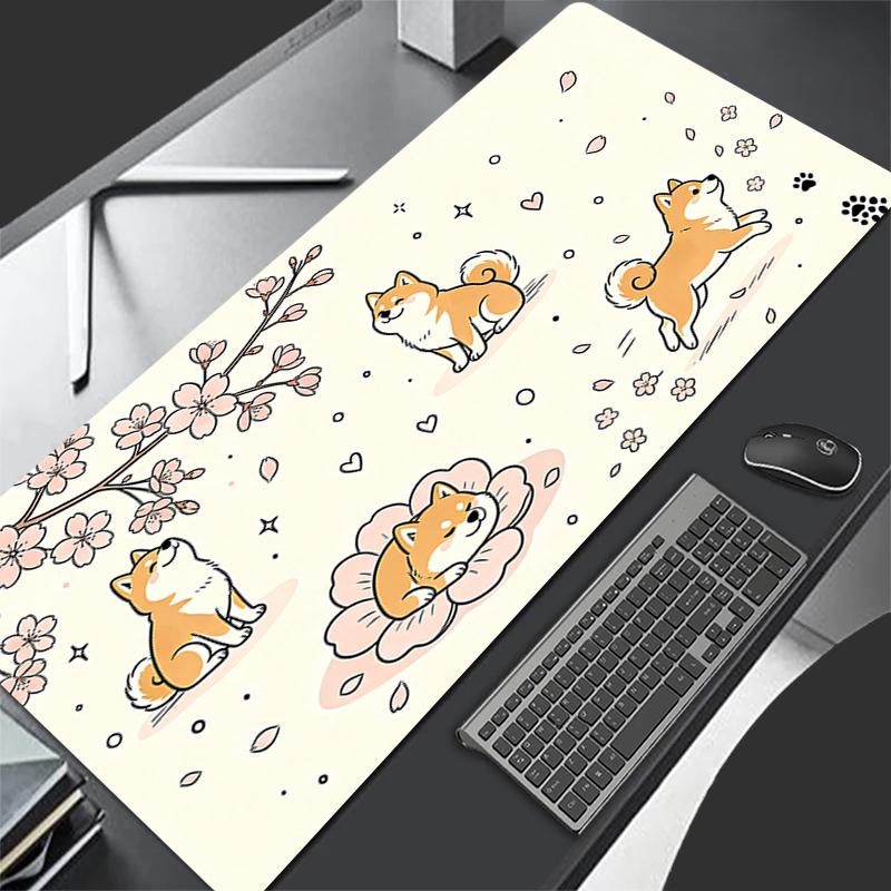 Cute Corgi Chai Dog Mouse Pad Laptop Computer Gamer Desk Mat Large Gaming ESports Mousepad Rubber Keyboard Pad Kawaii Mausepad