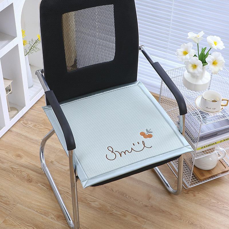 

Cartoon Ice Silk Cushion Summer Office Long-term Seat Breathable Chair Cushion Butt Cushion Seat Cushion Cooling Mat Chair Cushion Anti-slip 50*50cm