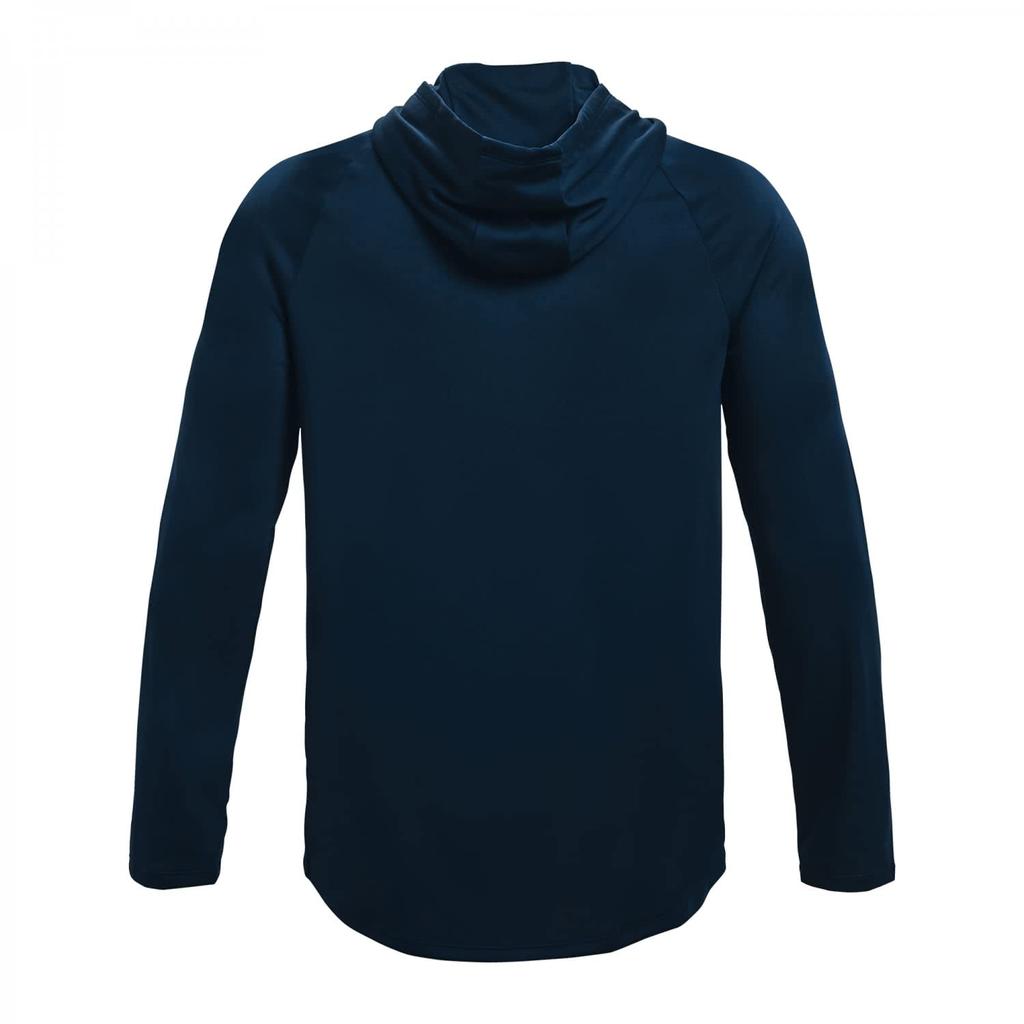 Under Armour Tech 2.0 Hooded Pullover Comfortable Long Sleeve Sweatshirt Men Sweatshirt Academy-Blue Modern-Gray 1328703-409