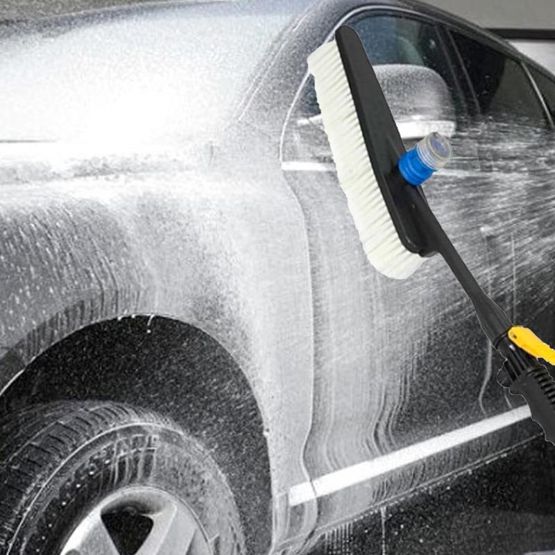 Car Brushes For Washing AdjustableLong Handle RV Wash Brush Car Water Cleaning With Foam Container Car Scrubber