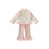 Traditional Chinese Girl Dress Up Set With Warm Long Sleeve Top And Pants For Kids Winter Wear