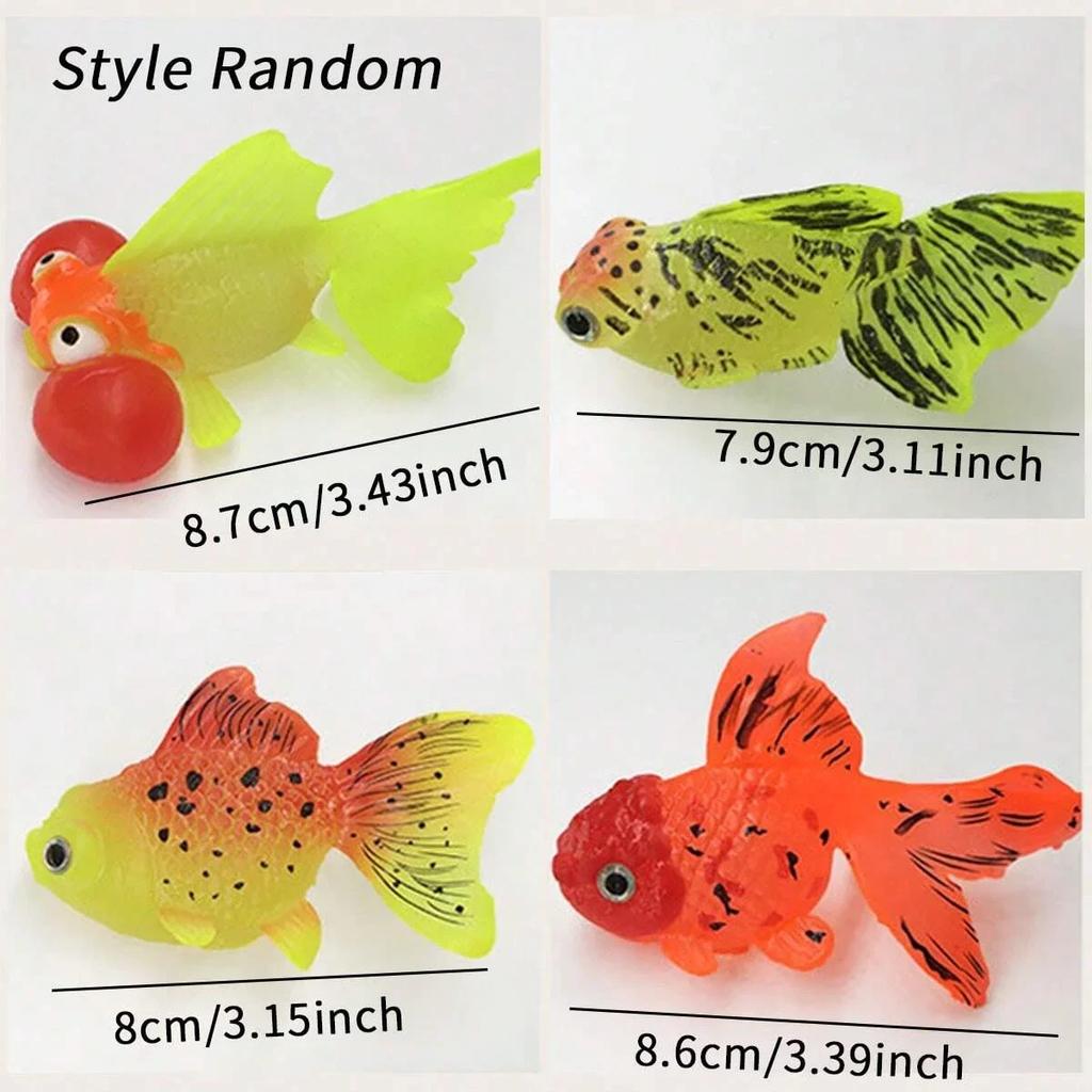 1pc-Aquarium fish tank, artificial luminous fish, realistic moving floating colored goldfish-random color