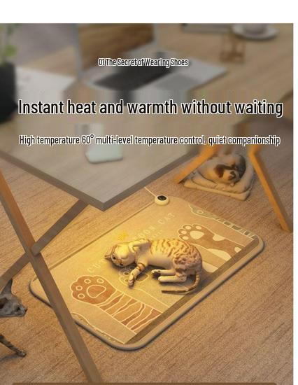 Electric Heated Foot Warmer Mat for Office - Winter Warmth Solution