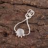 Round Selenite Stone 925 Silver Trendy Birthday Wife Gift Wedding Boho Pendant PP-40-47
