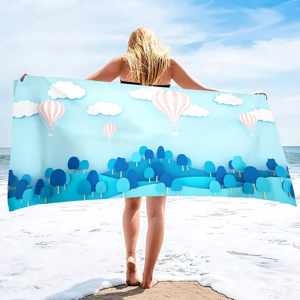 Summer Letter Printing Adult Oversized Quick Dry Beach Towel Women Sand Free Summer Beach Towel Men Microfiber Pool Towels