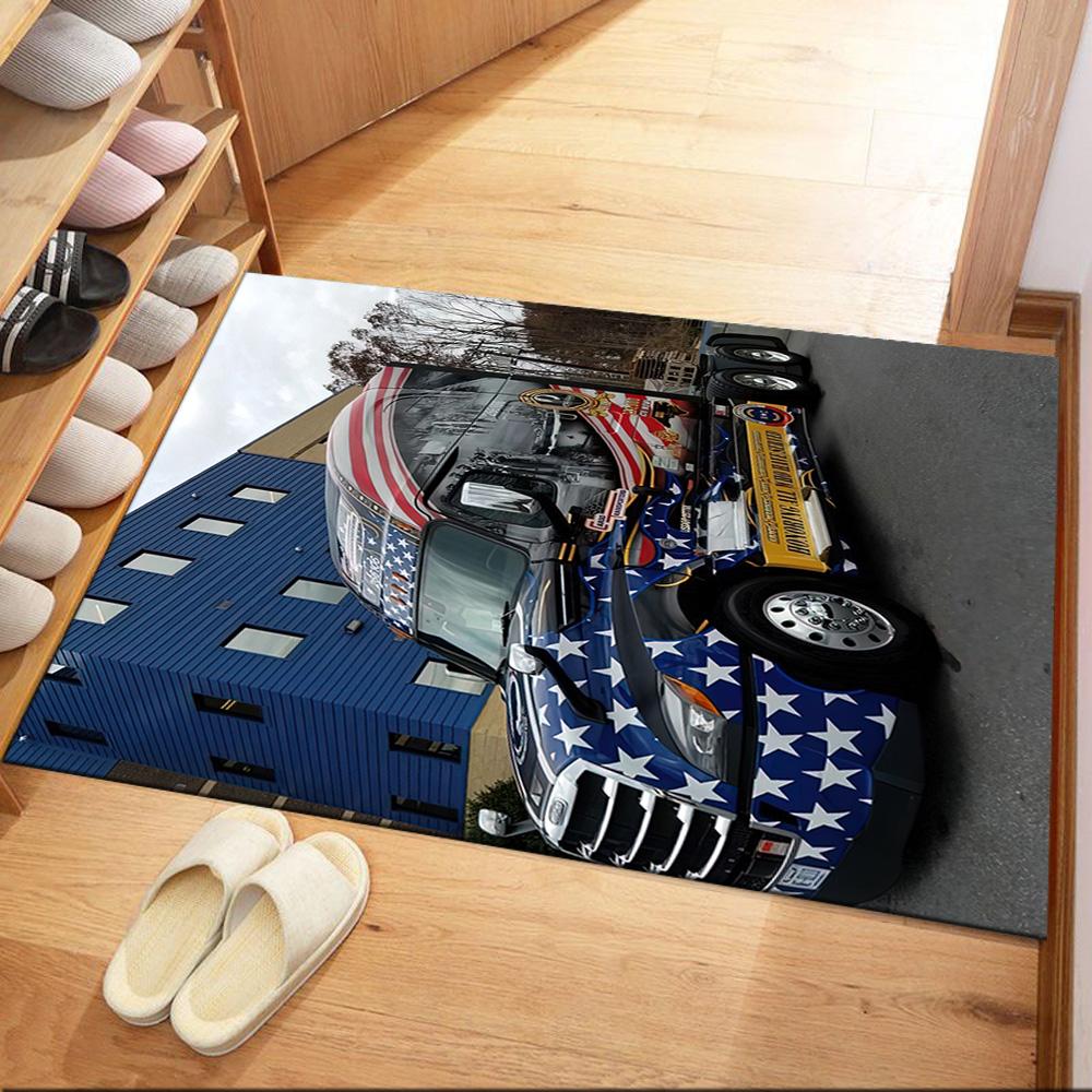 Kw Heavy Trucks Area Rug Suitable For Study Room Foyer Dining Room Dormitory Antislip Carpet Office Home Decor