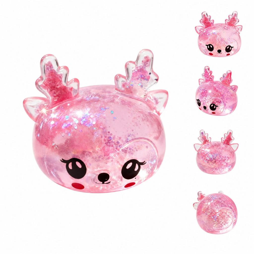 Christmas Toy with Glitter, Slow Rising Toy, Maltose- for Holiday Gifts