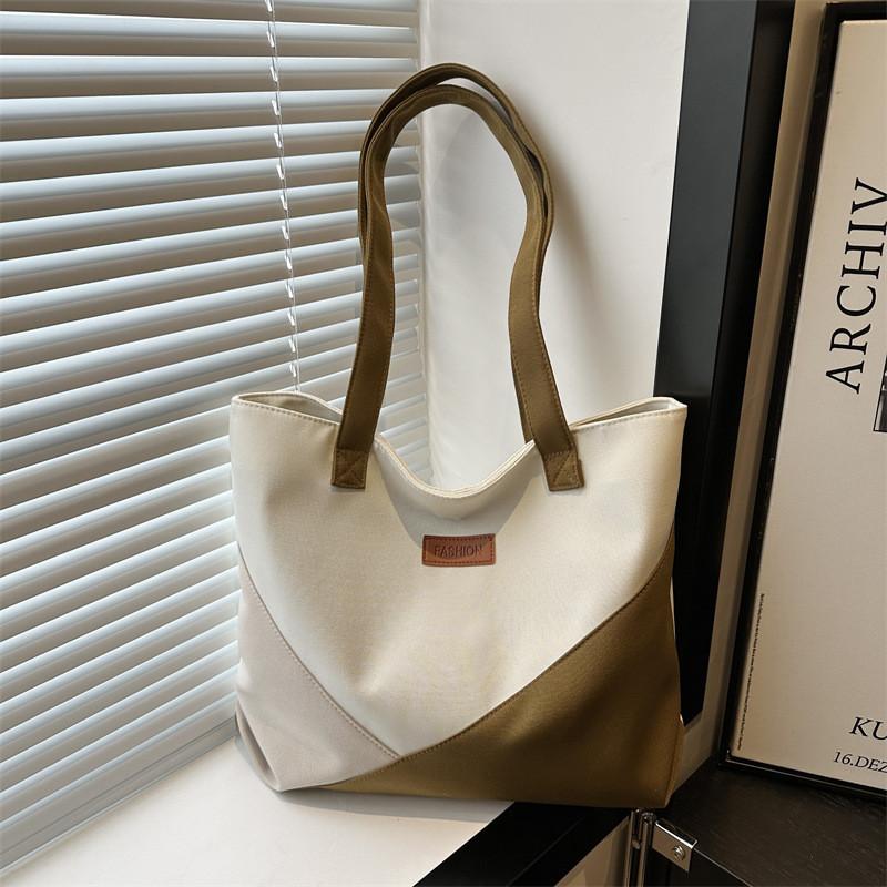Stylish Retro Canvas Tote Bag For Women Large Capacity Trendy Handbag 2024