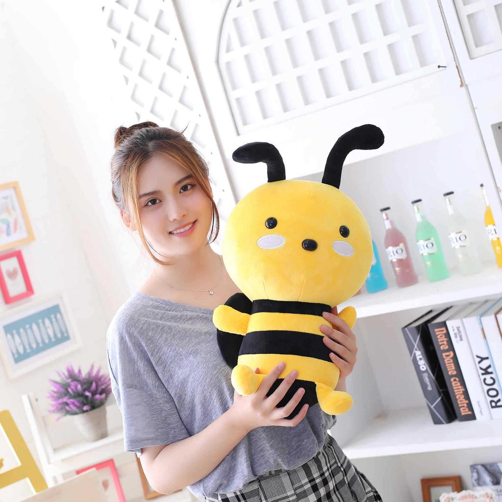 Cute Bee Cartoon Plush Toy Adorable Sleep Companion Girls Kids Birthday Gift