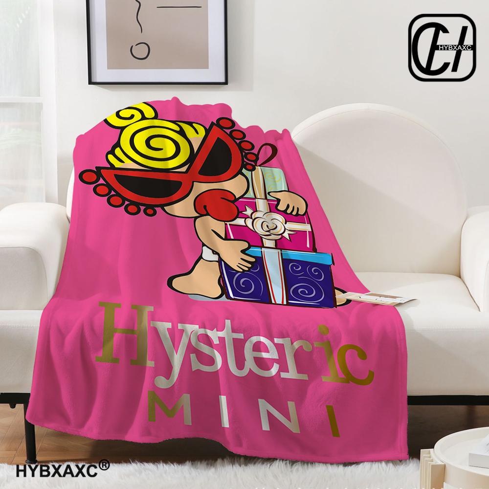 Fashion H-Hysteric Mini Blanket Aesthetic Art Flannel Blanket Portable Home Travel Camping Sofa Picnic Flannel Blanket