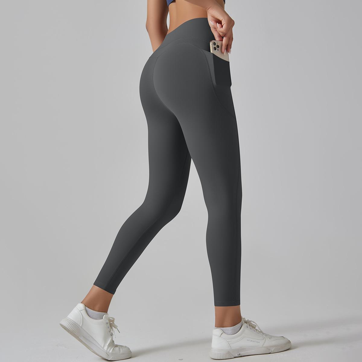 

Naked Tight Pocket Yoga Pants With No Trace, High Waist, Hip Lifting, Abdominal Compression, Breathable Exercise Pants For Women XL