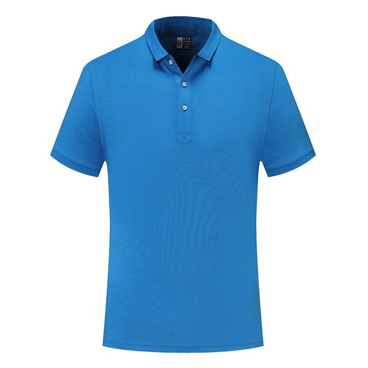 HBT 609  200G cotton pique secondary collar lapel polo shirt