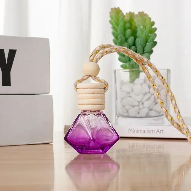 1PC Car Hanging Empty Bottles Perfume Aromatherapy Refillable Air Freshener Diffuser Oil Fragrance Bottle Vehicle Pendant