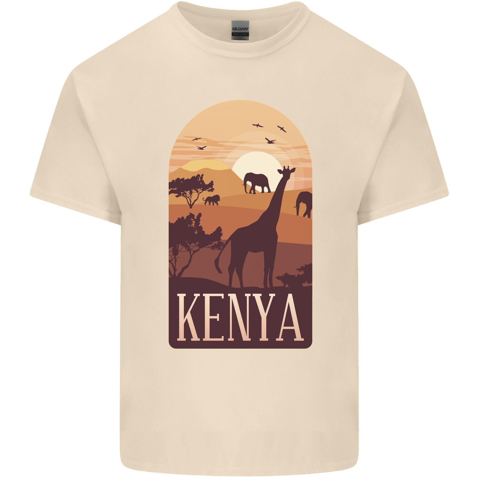 Kenya Safari Mens Light Cotton T-Shirt S