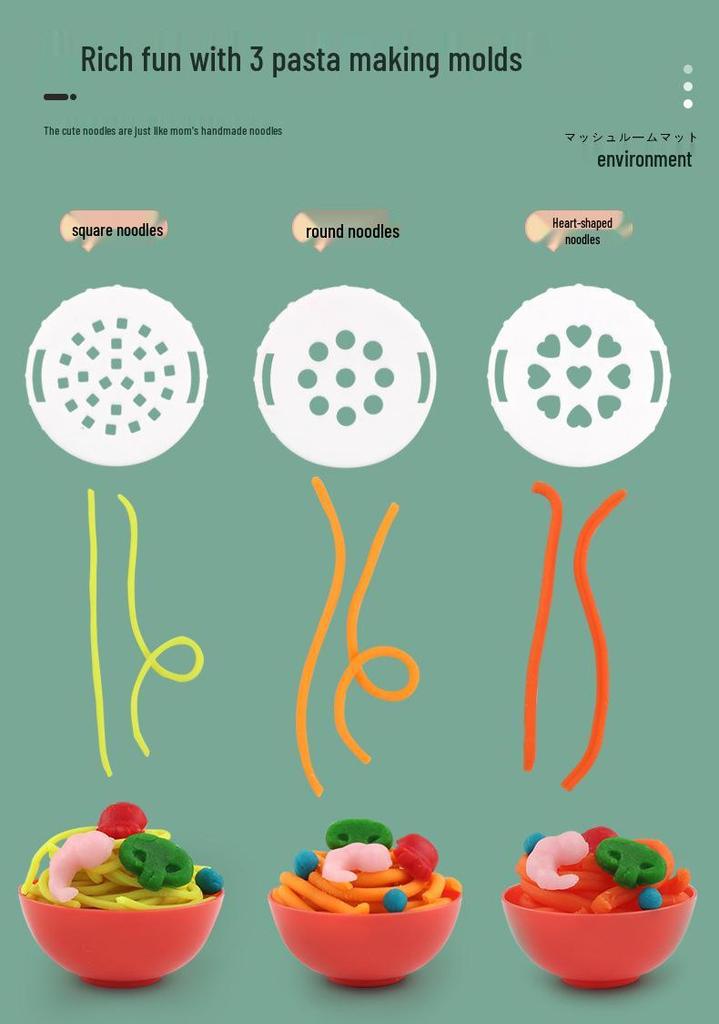 Mushroom Noodle Maker & Dumpling Mold Play-Doh Set for Kids