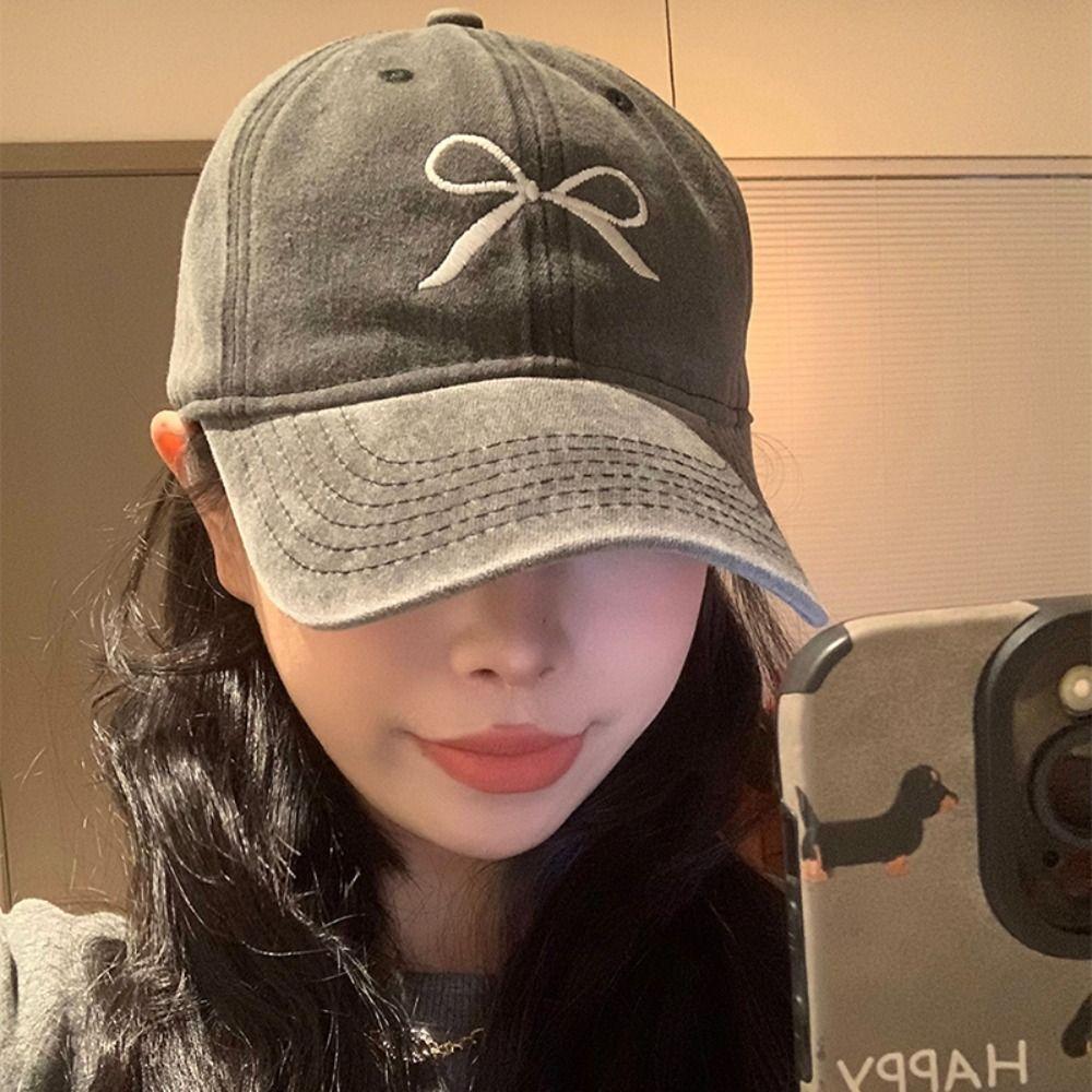 Embroidery Embroidery Bow Baseball Cap Baseball Hat Peaked Cap Casual Sun Hat  Men