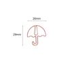30pcs Umbrella Shape Paper Clip Creative Cute Bookmark Metal Color Cartoon Paper Clips for Planner Office Stationery