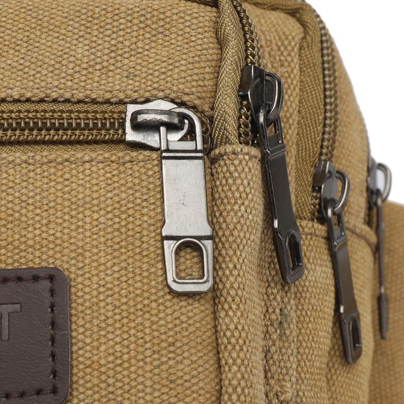 Men's Outdoor Canvas Waist Bag - High Capacity Durable Fanny Pack for Sports & Travel (Water-Resistant Phone Purse)