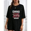 White T Shirt With Emma Twenty 26 Senior Print For Graduation Celebration
