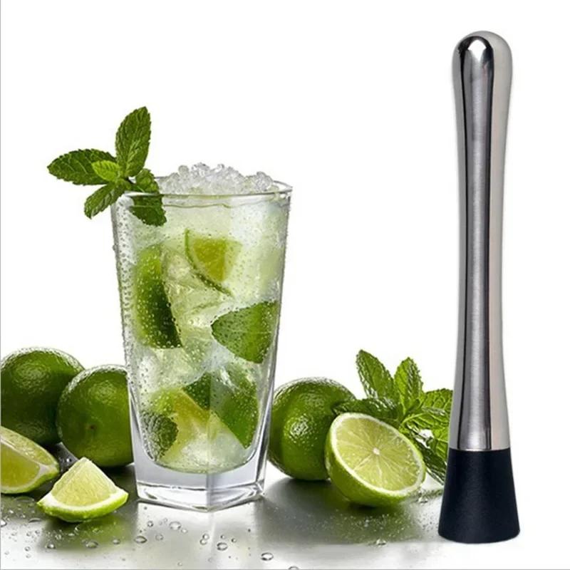 Stainless Steel Cocktail Muddler Wine Mixing Stick Bar Cocktail Shaker Mojito Mint Muddler Ice Crusher Hammer Bartenders Barware