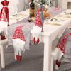Red Grey Christmas Rudolf Table Runner Rectangular Christmas Decoration  Festival Gift