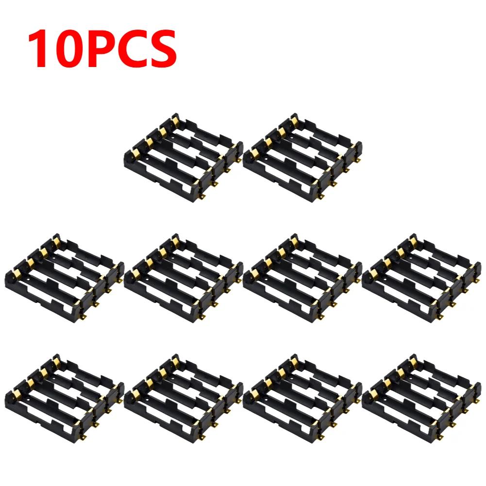 1-10pcs 18650 SMT Battery Holder 18650 SMD Battery Box With Bronze Pins Rechargeable Battery Holder Clip Storage Case Power Bank
