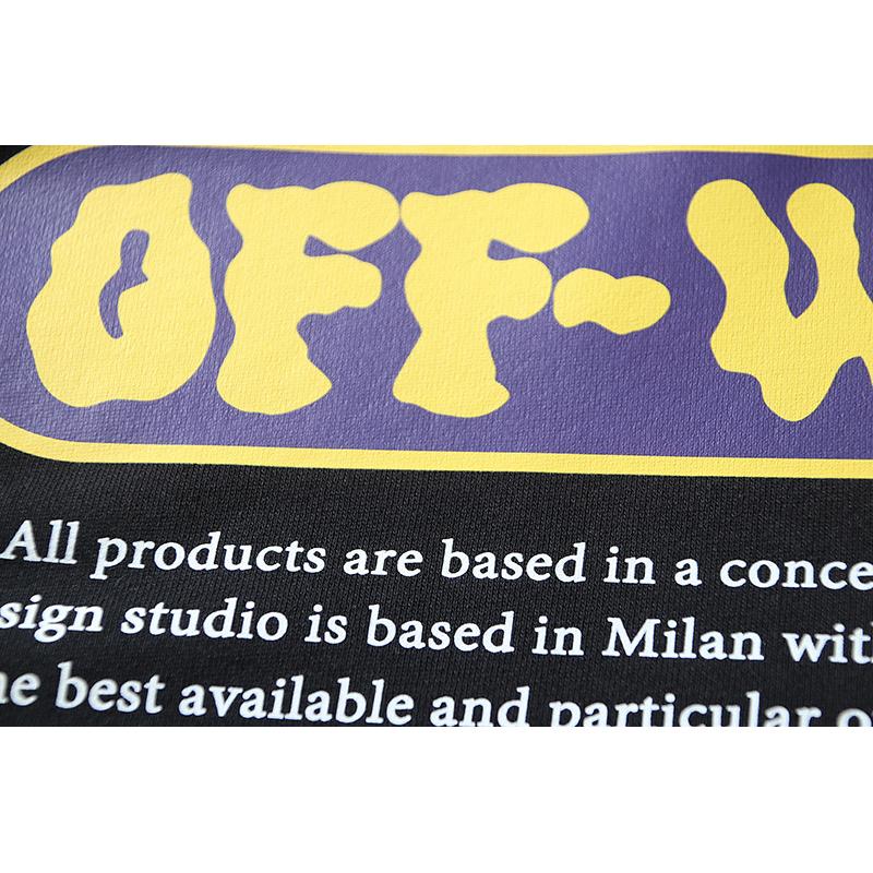 1218 Off-White 2025 Autumn and Winter New OW Letter Printed Pattern Pullover Print Men's and Women's Hooded Sweatshirt