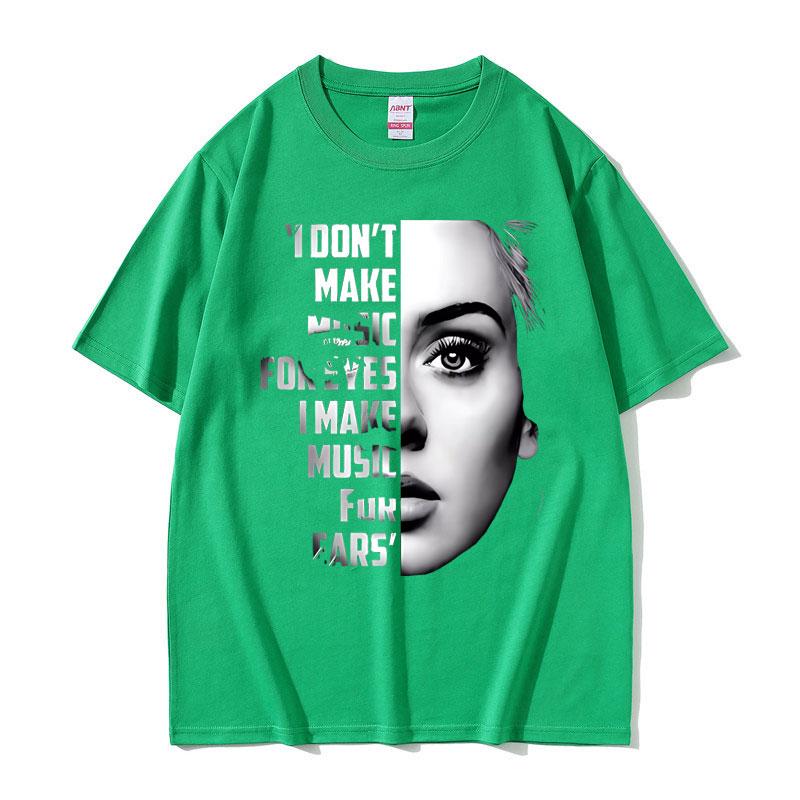 Best Famous Singer Adele Face Graphic Tshirt Unisex Women Clothing Fashion Pop Music Tshirts Unisexs Oversized T Shirts Fans Gift