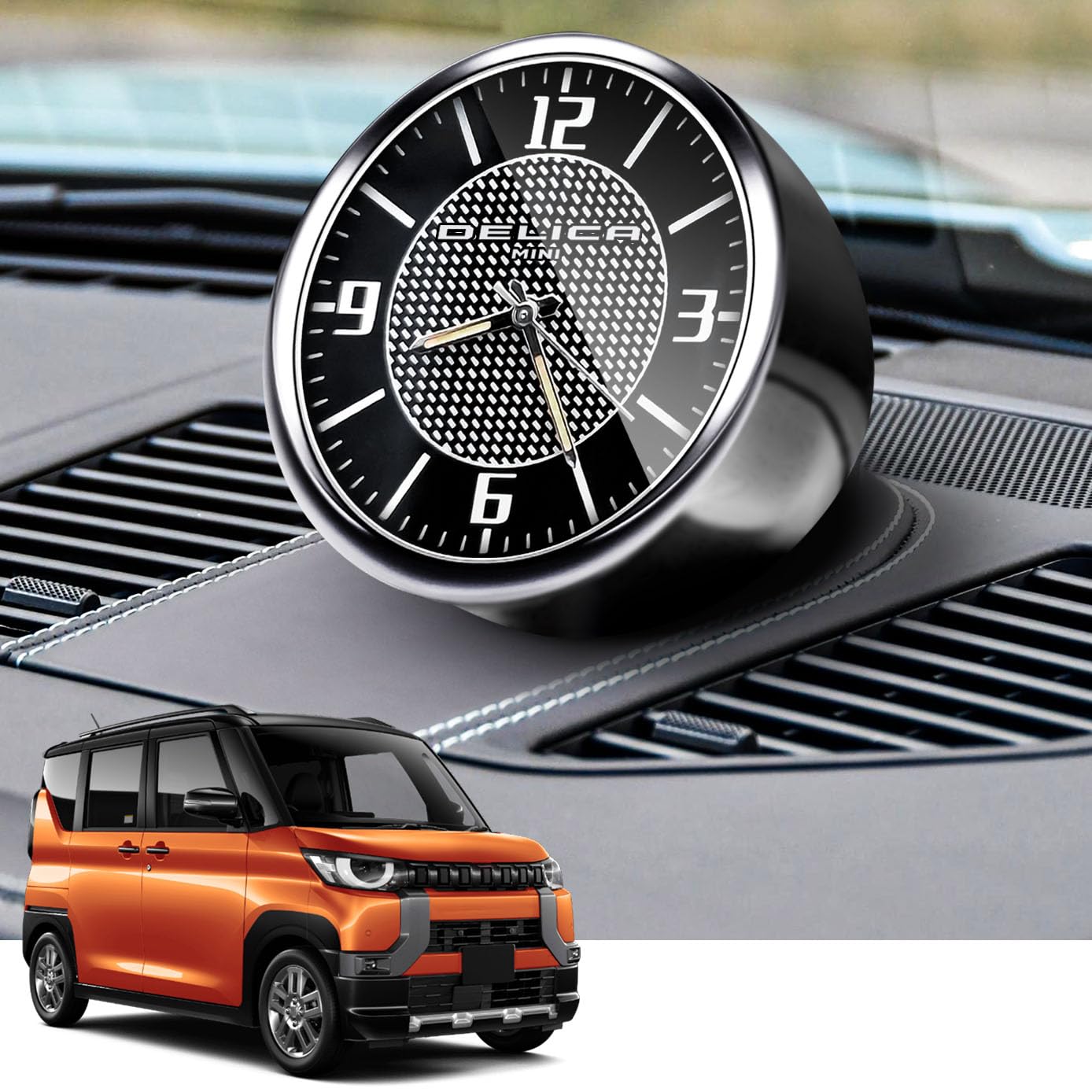 

HUDIY Mitsubishi New Delica Mini Автомобильные часы Часы на приборную панель автомобиля (Май 2023~Настоящее время) Светящаяся машина