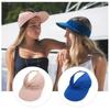Summer Flexible Travel Caps Beach  Sunscreen Hat Double-sided Adult Hat for Women Anti-UV Wide Brim Visor Hat Baseball Cap
