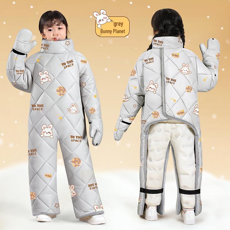 Thickened Winter Windshield & Rear Seat Cover for Children's Electric Cars - Parent-Child Cold-Proof, Windproof Protection