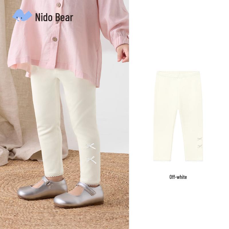 Nidoxiong Girls  Spring/Summer Bow Leggings 110