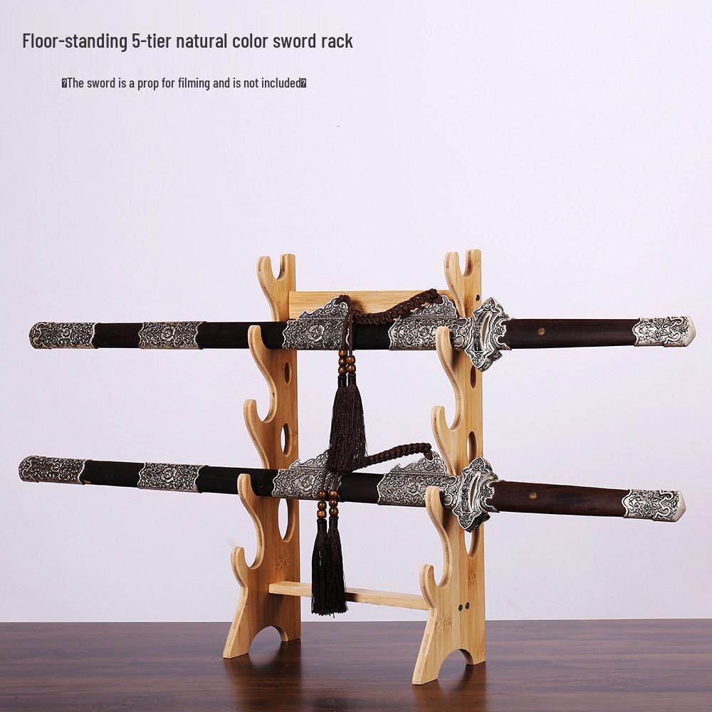 

Nan Bamboo Multi-layer Floor Stand: Sword, Flute, Xiao Holder & Samurai Rack