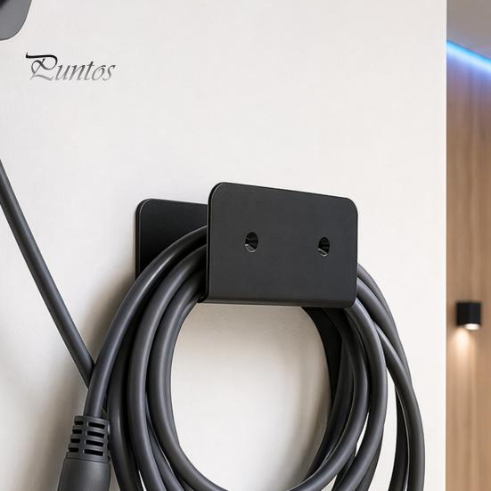 Vehicle Charger Cable Holder Holder, Durable Stainless Steel Bracket, Wall Mount Space Saving Organizer EV Keeps Thick Cables Neat Tidy Organizer, for