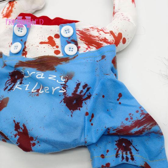 Pet Costume Chucky,Deadly Delicate Pattern, Halloween Clothes - Funny Dog Outfit