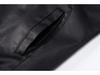 Men's Hooded PU Leather Motorcycle Jacket - Youth Casual Outdoor Faux Leather Jacket