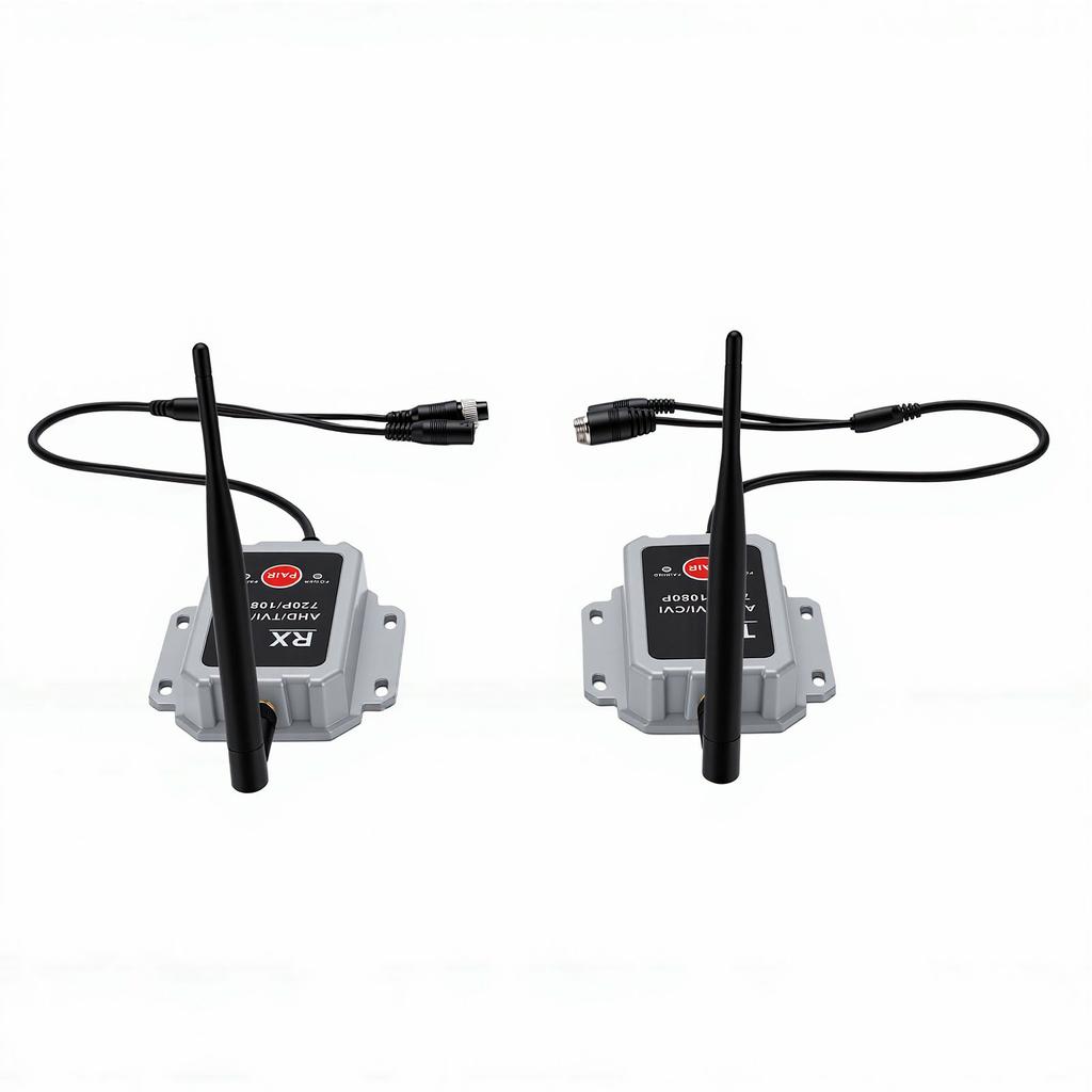 2.4Ghz Wireless Camera Video Transmitter and Receiver Kit for AHD Camera Monitor Car Bus Truck Waterproofing