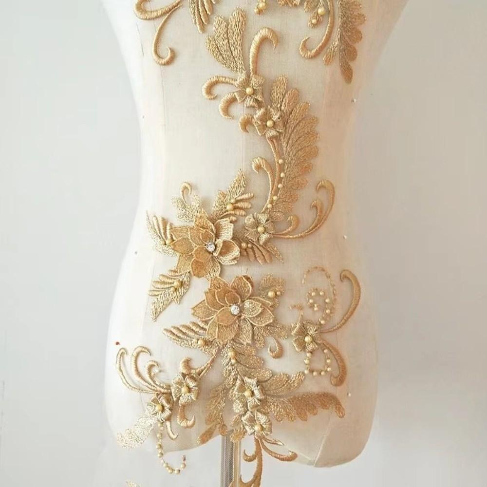 DIY Craft Flower Patch 3D Decoration Patch New Lace Applique  Wedding Dress
