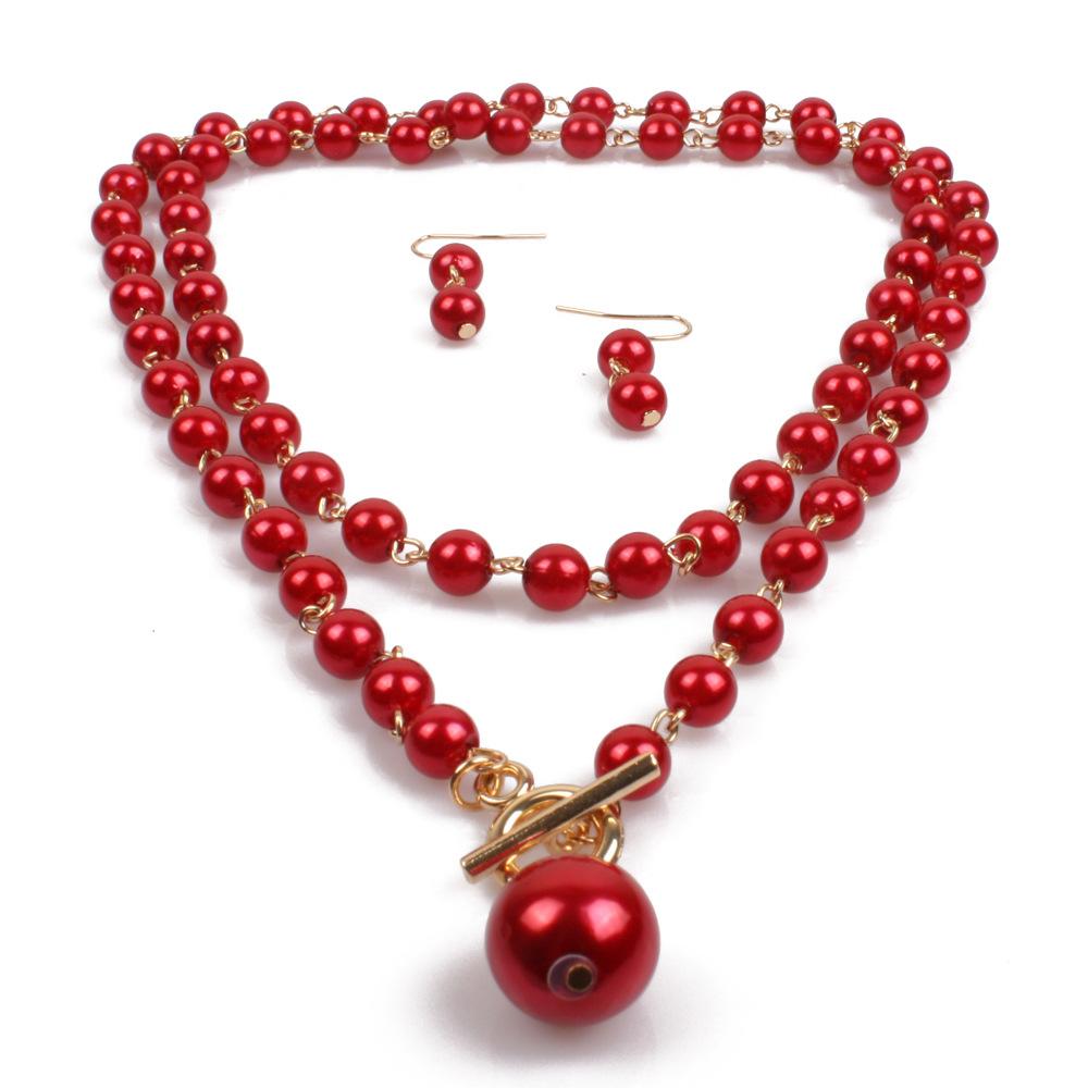 Collana di Perle Europee e Americane Catena da Collo Regolabile, Catena Lunga Multicolore per Maglione
