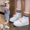 Girls casual little white shoes new comfortable boys sports shoes baby board shoes soft sole medium children children white shoes