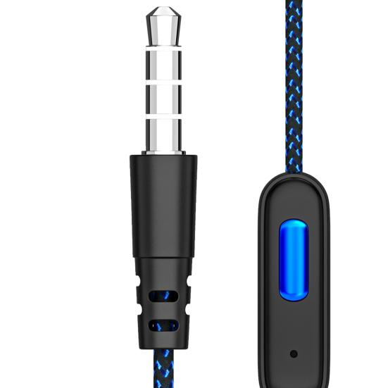 Earphone with Mic Dual Moving Coil 3.5mm In-ear Wired Sports Headphone for Smart Phone