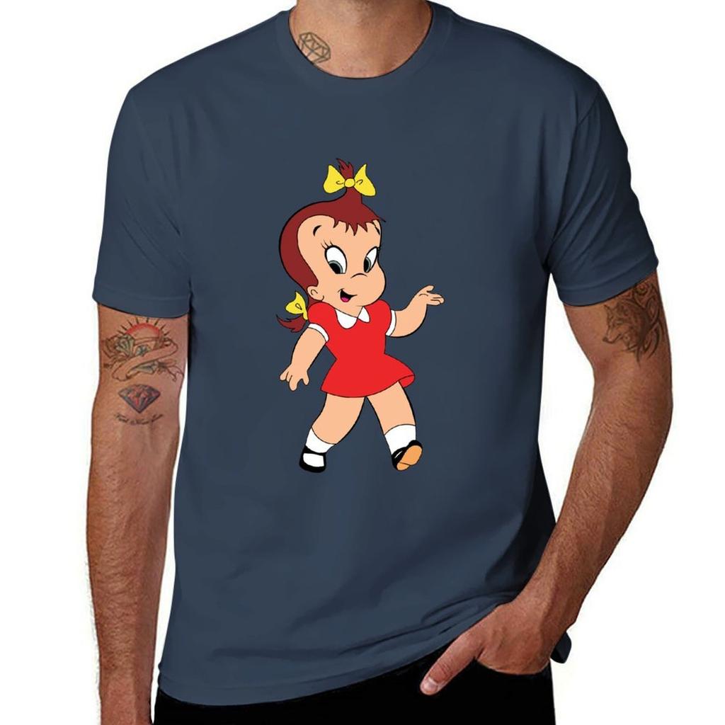 Little Audrey Cartoon TShirt Casual Graphic Print Tee