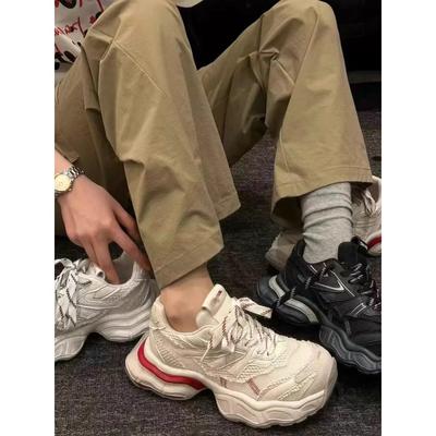 Wang Fan Small Man Heightened Platform Dad Shoes 2026 Spring Popular White Sports Shoes
