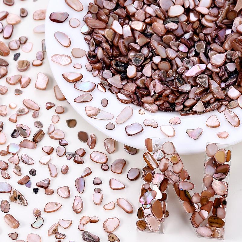 50g Crushed Shells Natural Pearl Light Nail Seashell Slices Particle Shell Charm for DIY Art Crafts Table Scatter Party Favor