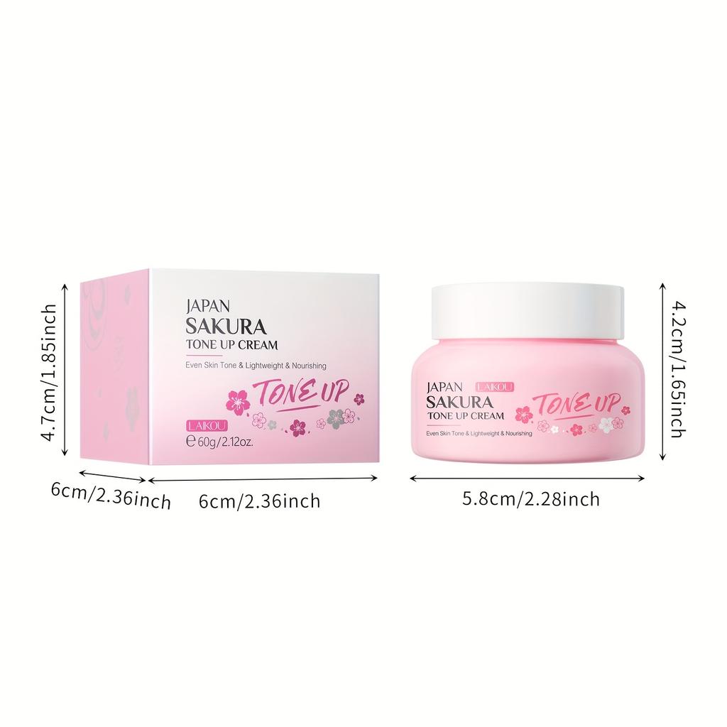 Sakura Facial Non-Face Cream 60g - Blackberry Extract, Vitamin C and Niacinamide Makeup Pre-Cream Moisturizing Cream, Natural Beauty Cream
