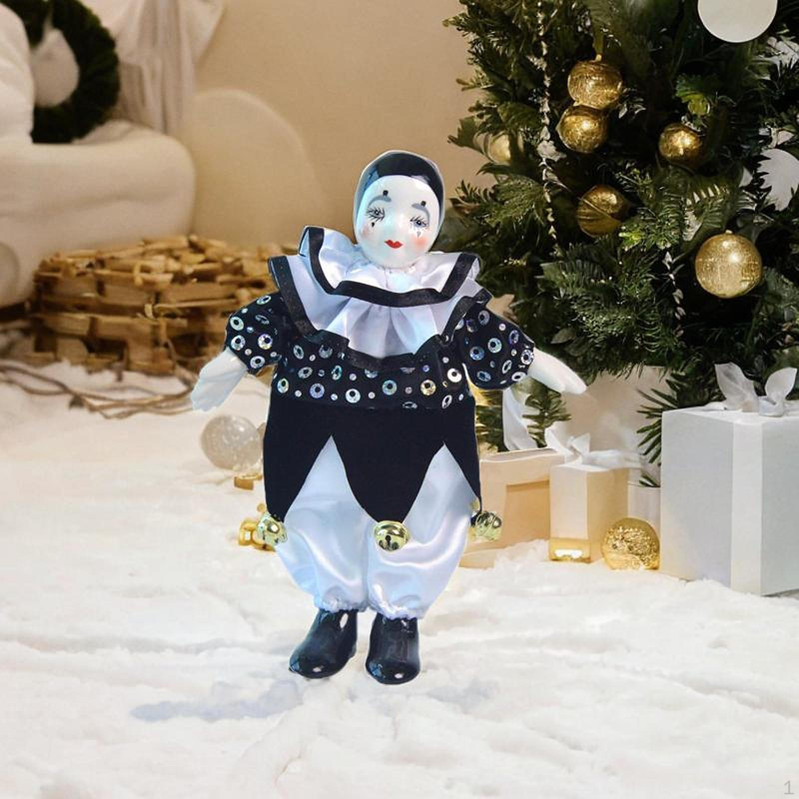 

Фигурка куклы-клоуна, декоративная статуэтка, декор на Хэллоуин, коллекционное настольное украшение, фигурка, скульптура